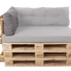 Havemøbelland Alis Pallehynde - Ryg - 13x40x60 cm - Grå