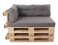 Havemøbelland Alis Pallehynde - Ryg - 13x40x60 cm - Grå