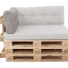 Havemøbelland Alis Pallehynde - Ryg - 13x40x60 cm - Sand