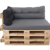 Havemøbelland Alis Pallehynde - Ryg - 13x40x60 cm - Sort