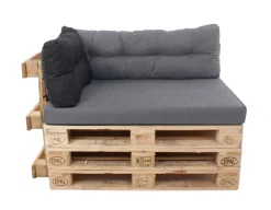 Havemøbelland Alis Pallehynde - Ryg - 13x40x60 cm - Sort
