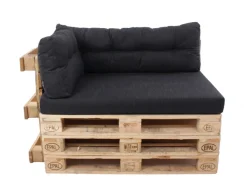Havemøbelland Alis Pallehynde - Ryg - 13x40x60 cm - Sort