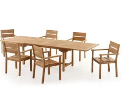 Havemøbelland Anna Hercules Teak Havemøbelsæt - m/armlæn