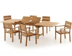 Havemøbelland Anna Hercules Teak Havemøbelsæt - m/armlæn