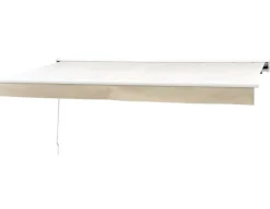 Havemøbelland Ask Manuel Markise - Semikassette - 3,5 x 3 m - Hvid/Beige