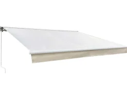 Havemøbelland Ask Manuel Markise - Semikassette - 3,5 x 3 m - Hvid/Beige
