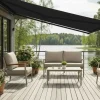Havemøbelland Bøg Markise - m/motor & LED-lys - 3,5 x 3 m - Grå/Grå