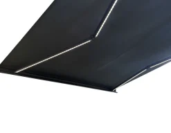 Havemøbelland Bøg Markise - m/motor & LED-lys - 3,5 x 3 m - Grå/Grå