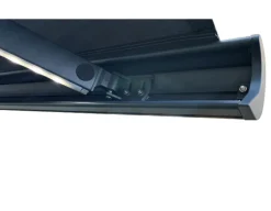 Havemøbelland Bøg Markise - m/motor & LED-lys - 4,8 x 3 m - Grå/Grå