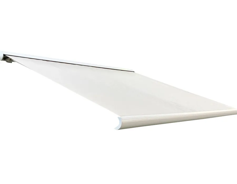 Havemøbelland Bøg Markise - m/motor & LED-lys - 3,5 x 3 m - Hvid/Beige