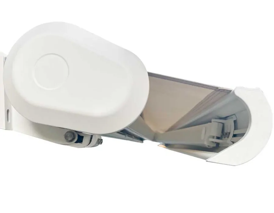 Havemøbelland Bøg Markise - m/motor & LED-lys - 3,5 x 3 m - Hvid/Beige