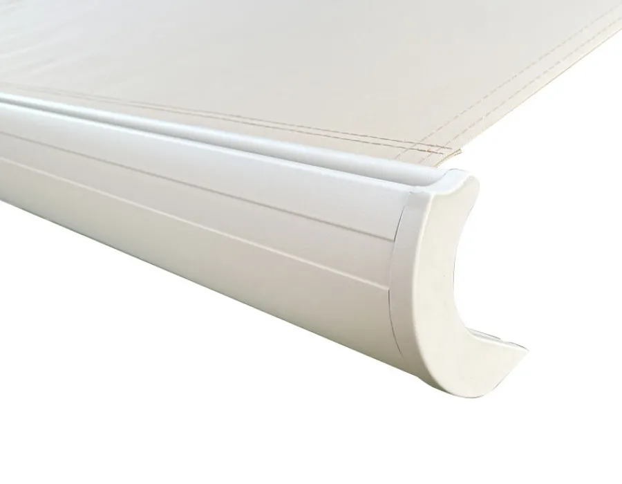 Havemøbelland Bøg Markise - m/motor & LED-lys - 3,5 x 3 m - Hvid/Beige