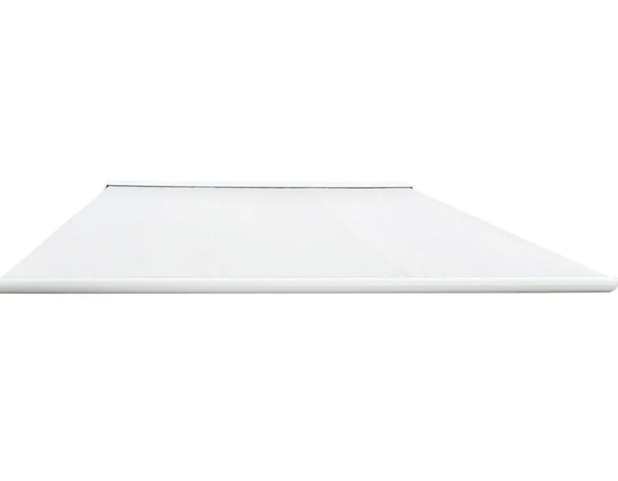 Havemøbelland Bøg Markise - m/motor & LED-lys - 4,8 x 3 m - Hvid/Beige