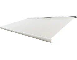 Havemøbelland Bøg Markise - m/motor & LED-lys - 4,8 x 3 m - Hvid/Beige