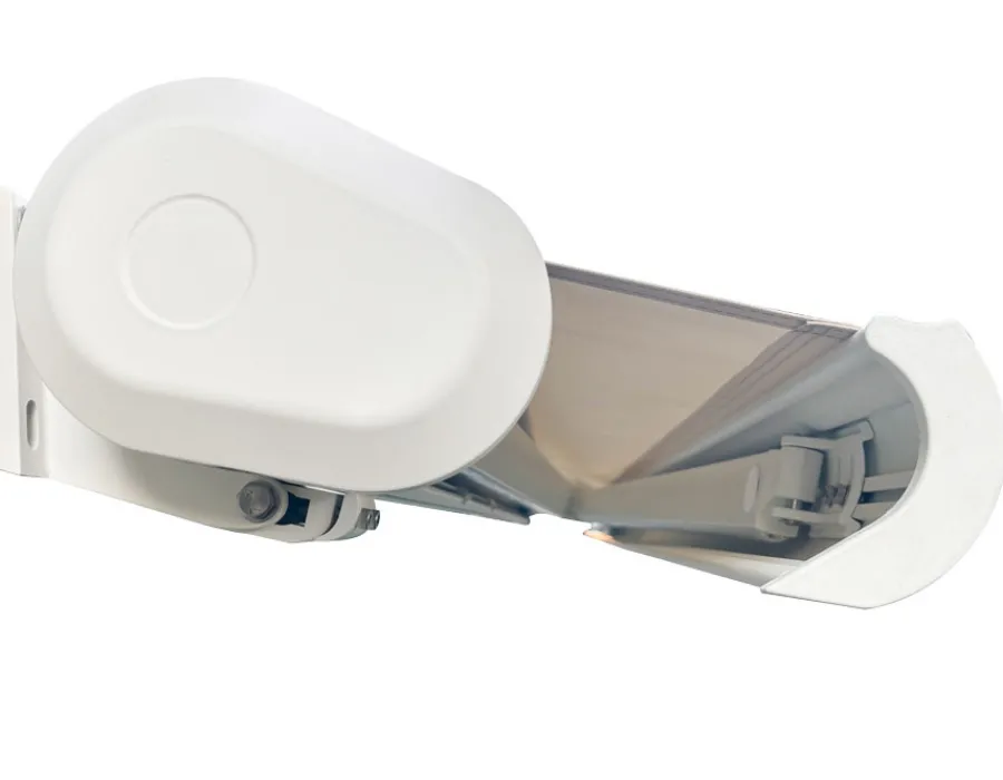 Havemøbelland Bøg Markise - m/motor & LED-lys - 4,8 x 3 m - Hvid/Beige