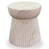 Havemøbelland Bolette Sidebord m/riller - Ø37 x 43 cm - Natur