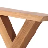 Havemøbelland Bordben i Teak - Kryds - 2 stk.