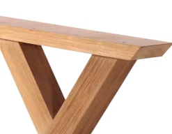 Havemøbelland Bordben i Teak - Kryds - 2 stk.