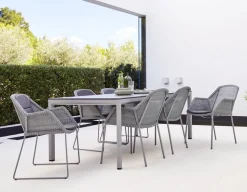 Havemøbelland Cane-line Breeze Stabelstol m/armlæn - Light grey