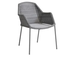 Havemøbelland Cane-line Breeze Stabelstol m/armlæn - Light grey