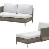 Havemøbelland Cane-line Connect Loungesæt m/chaiselounge - Taupe/Hvid