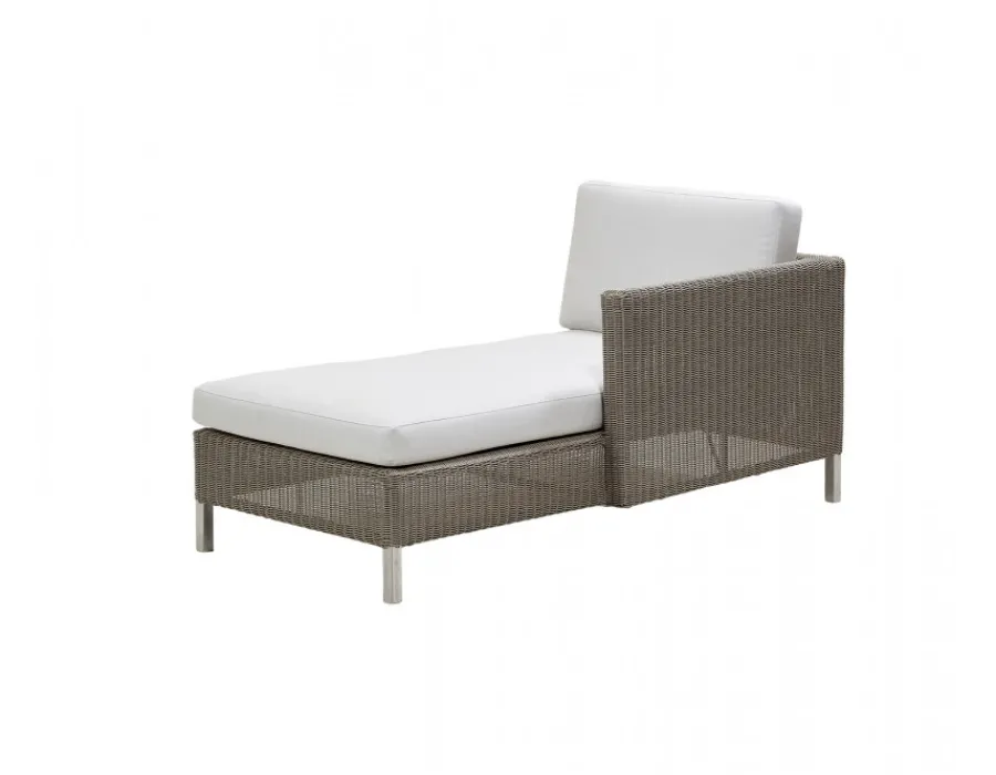 Havemøbelland Cane-line Connect Loungesæt m/chaiselounge - Taupe/Hvid
