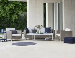 Havemøbelland Cane-line Connect 3 pers. sofa m/hynder - Taupe/White