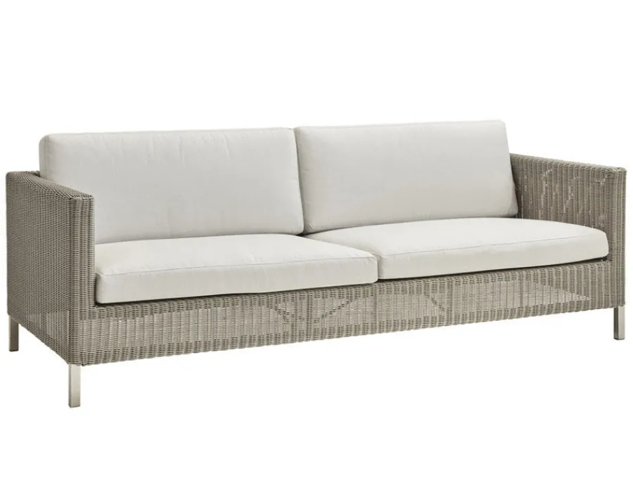 Havemøbelland Cane-line Connect 3 pers. sofa m/hynder - Taupe/White