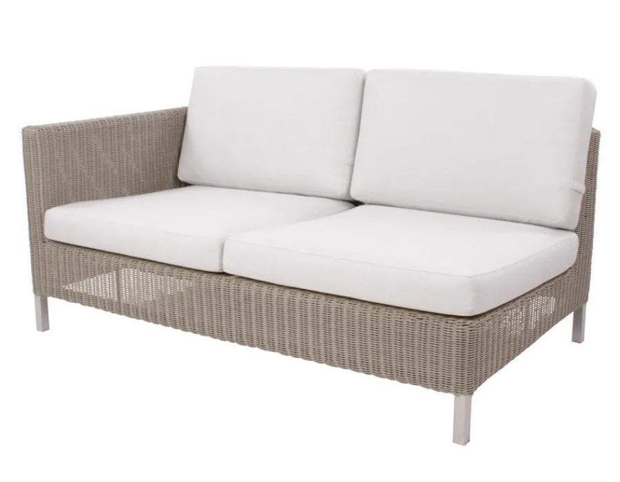 Havemøbelland Cane-line Connect 2 pers. sofa m/hynder - Højre - Taupe
