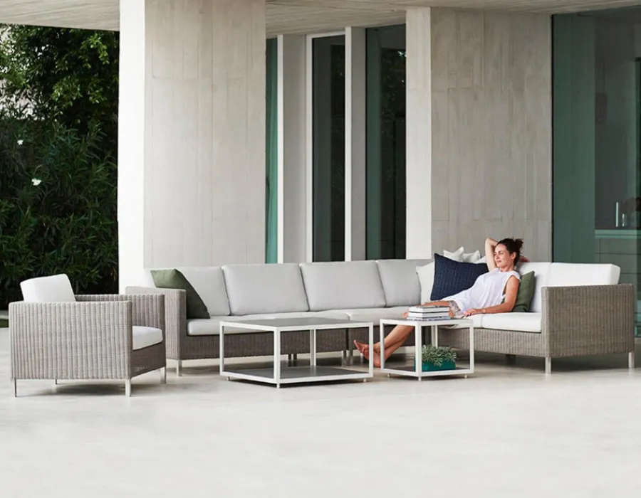 Havemøbelland Cane-line Connect 2 pers. sofa m/hynder - Højre - Taupe
