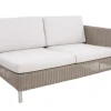 Havemøbelland Cane-line Connect 2 pers. sofa m/hynder - Venstre - Taupe