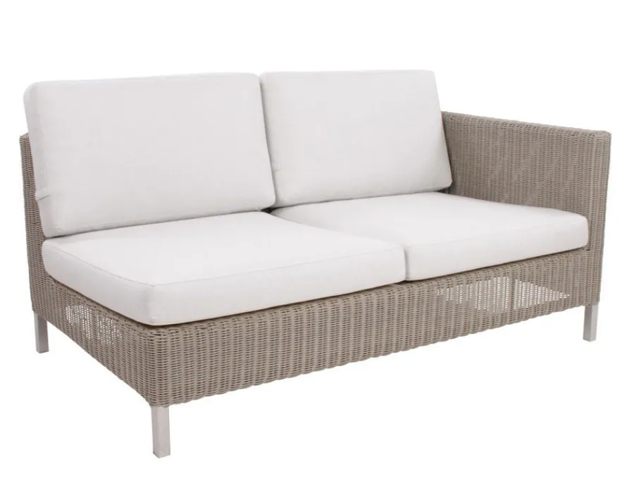 Havemøbelland Cane-line Connect 2 pers. sofa m/hynder - Venstre - Taupe
