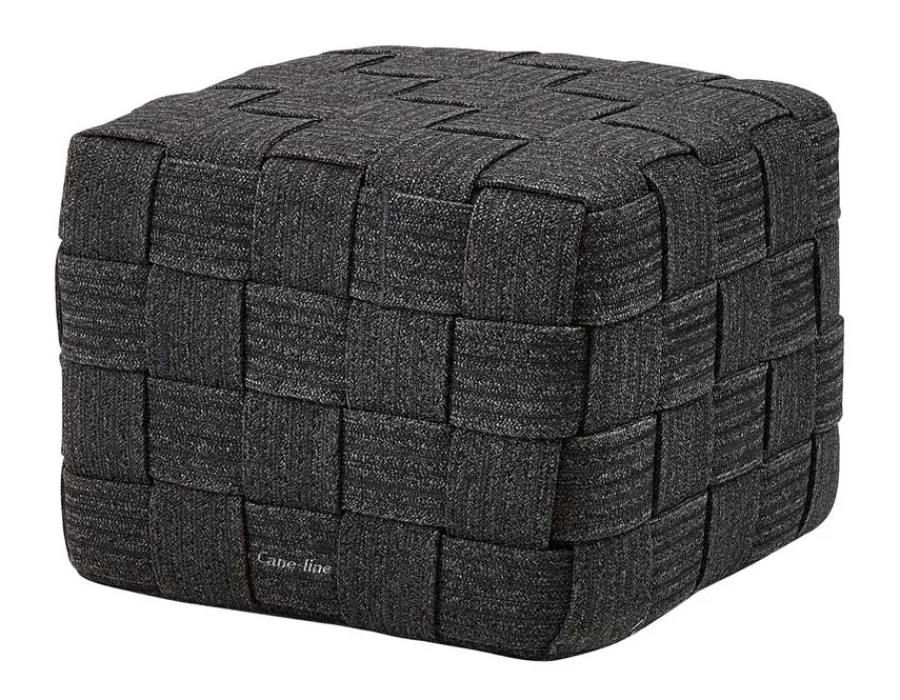 Havemøbelland Cane-line Cube Fodskammel, Dark Grey