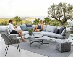 Havemøbelland Cane-line Cube Fodskammel, Light Grey