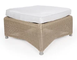 Havemøbelland Cane-line Diamond Fodskammel m/hynde - Light Natural/White