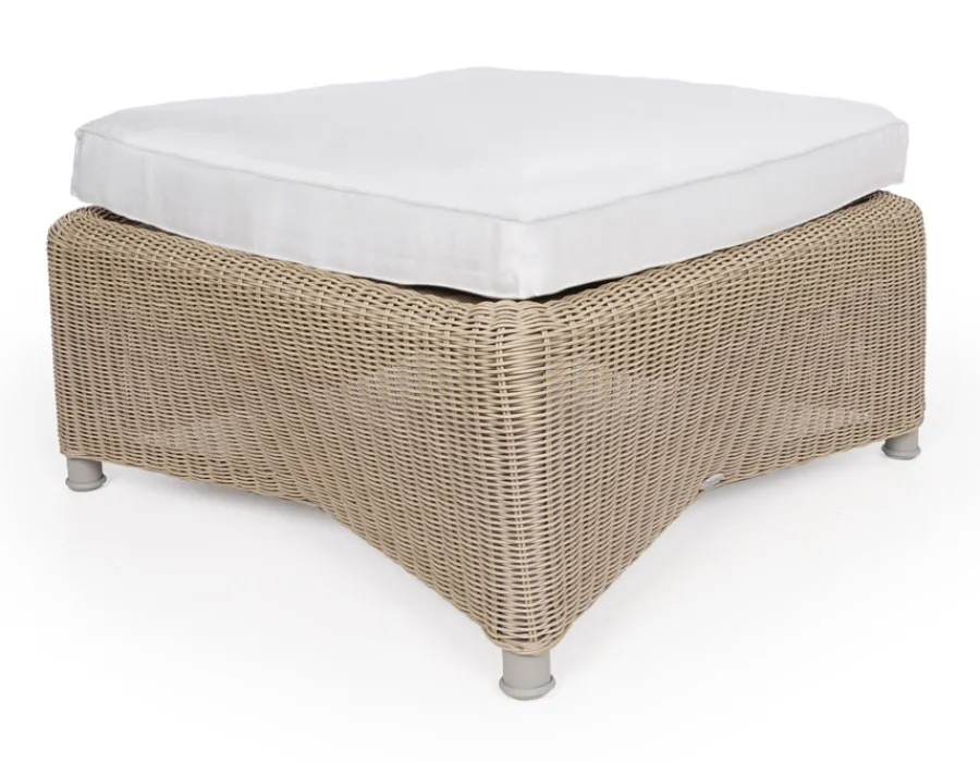 Havemøbelland Cane-line Diamond Fodskammel m/hynde - Light Natural/White