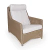 Havemøbelland Cane-line Diamond Highback Stol m/hynde - Light Natural/White