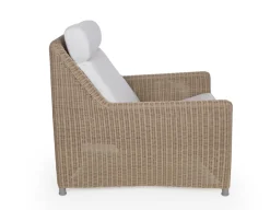 Havemøbelland Cane-line Diamond Highback Stol m/hynde - Light Natural/White