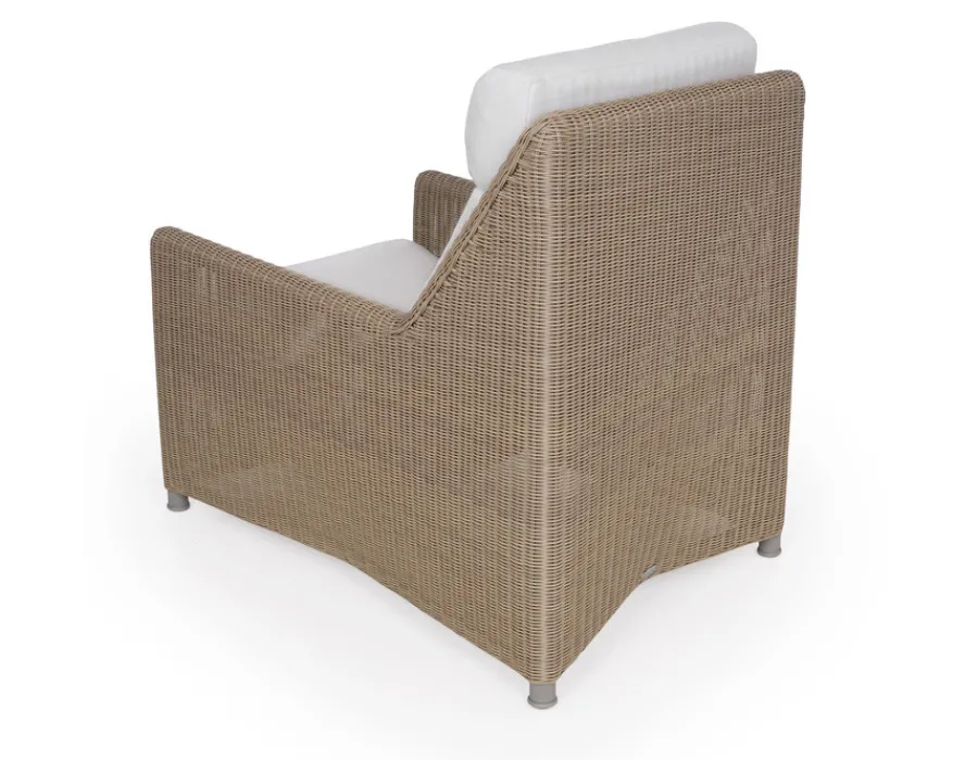 Havemøbelland Cane-line Diamond Highback Stol m/hynde - Light Natural/White