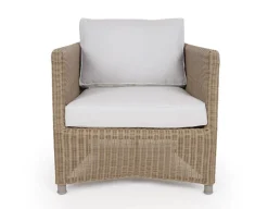 Havemøbelland Cane-line Diamond Loungestol m/hynde - Light Natural/White