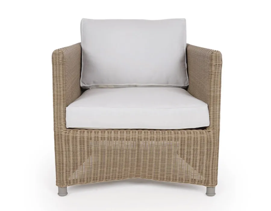 Havemøbelland Cane-line Diamond Loungestol m/hynde - Light Natural/White