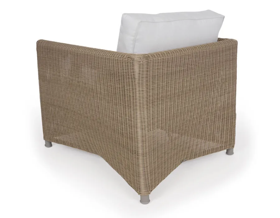 Havemøbelland Cane-line Diamond Loungestol m/hynde - Light Natural/White