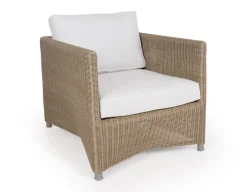 Havemøbelland Cane-line Diamond Loungestol m/hynde - Light Natural/White