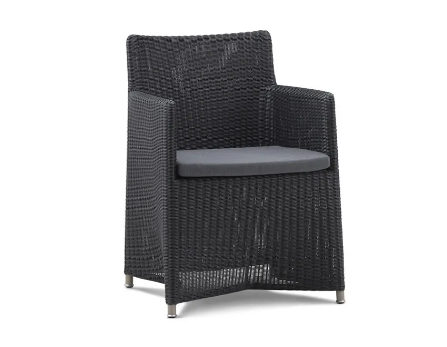 Havemøbelland Cane-line Diamond Stol m/hynde - Graphite/Grey