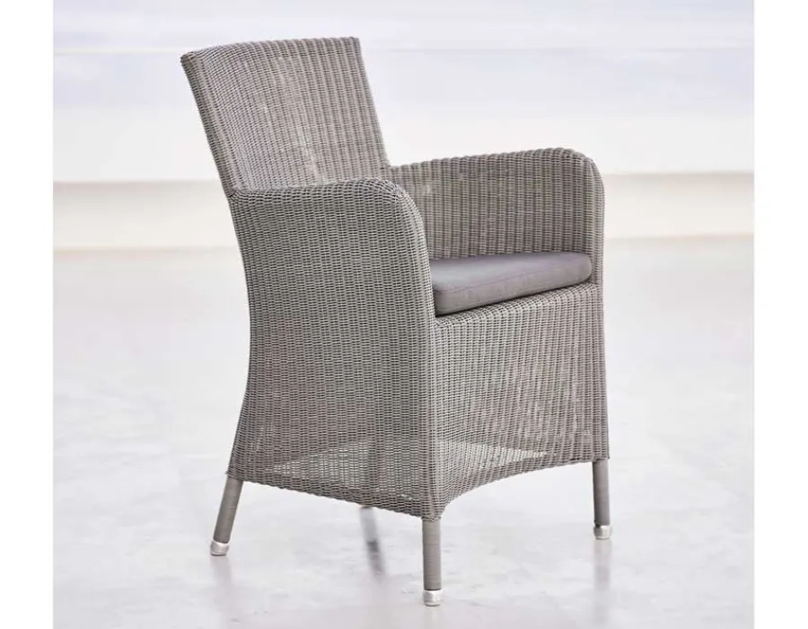 Havemøbelland Cane-line Hampsted stol m/armlæn - Taupe