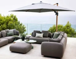 Havemøbelland Cane-line Hyde, Hængeparasol, Tilt, 3 x 4 m, Antracit, Trælook