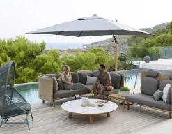 Havemøbelland Cane-line Hyde, Hængeparasol, Tilt, 3 x 4 m, Antracit, Trælook