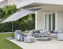 Havemøbelland Cane-line Hyde, Hængeparasol, Tilt, 3 x 3 m, Dusty White