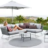 Havemøbelland Cane-line Major parasol m/slide system, 3x3 meter, Light Grey