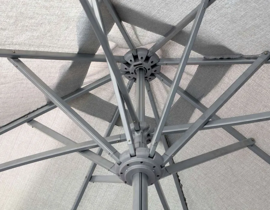 Havemøbelland Cane-line Major parasol m/slide system, 3x3 meter, Light Grey